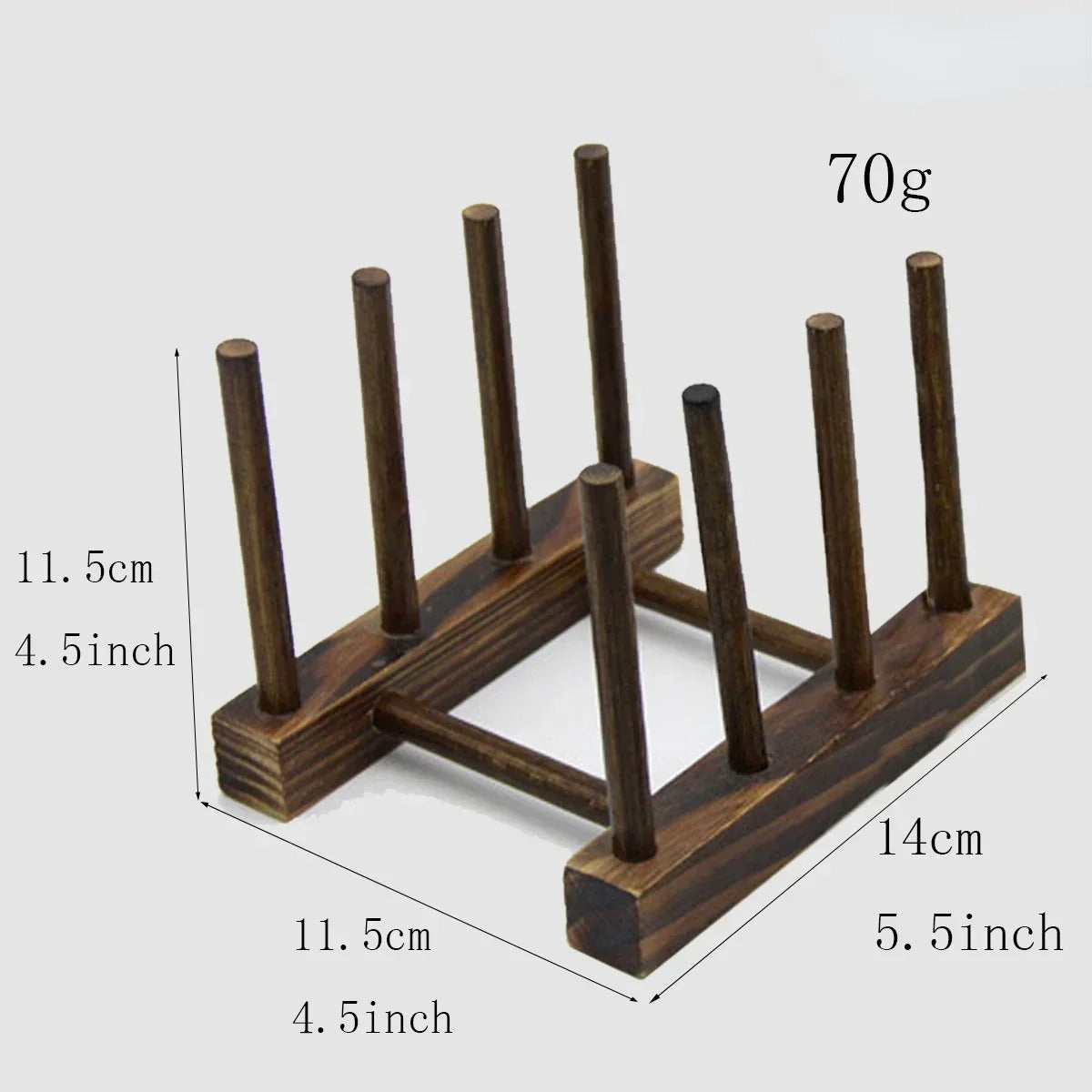 Wooden Dish Drainer Rack Kitchen Dishes Stand Plate Dish Drying Rack Pot Lid Racks Kitchen Organizer Drying Cups Display Shelf