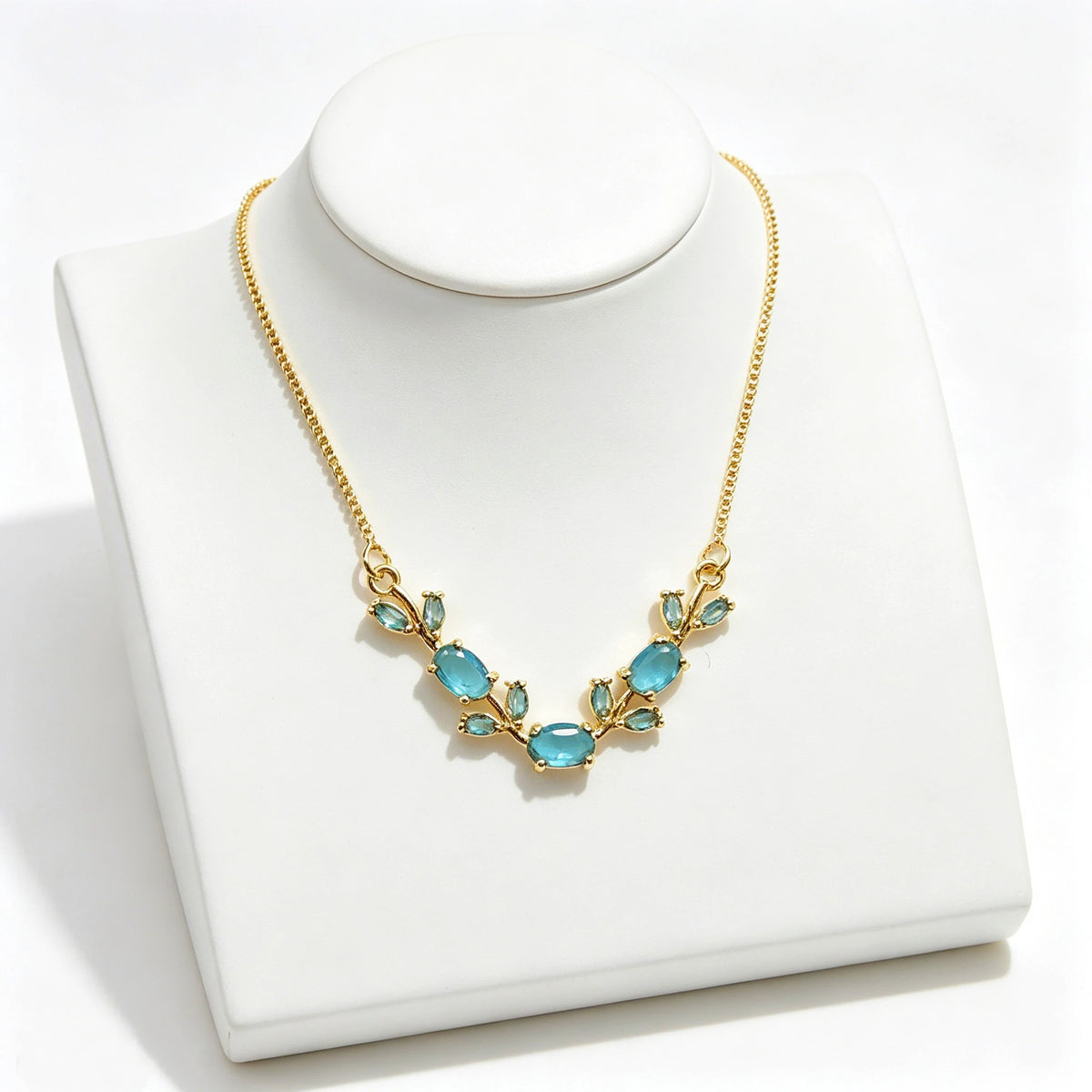 Trendy Charm Crystal Leaf Vine Flower Rhinestone Bracelet Necklace Jewelry Sets Luxury for Women Girl Party Wedding Jewelry Gift