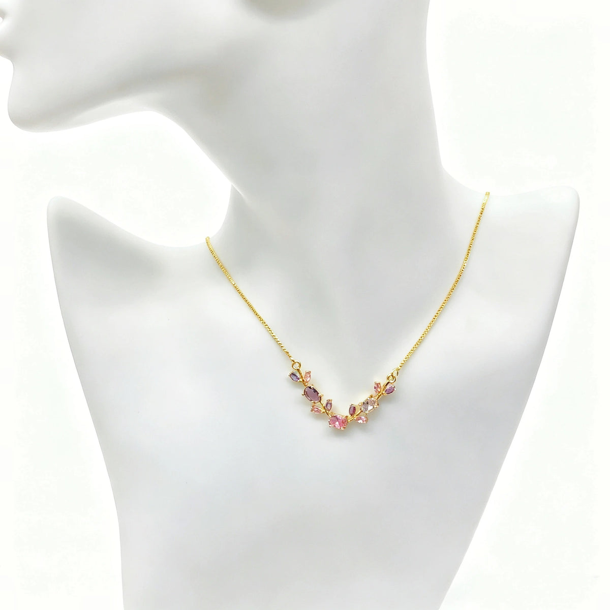 Trendy Charm Crystal Leaf Vine Flower Rhinestone Bracelet Necklace Jewelry Sets Luxury for Women Girl Party Wedding Jewelry Gift