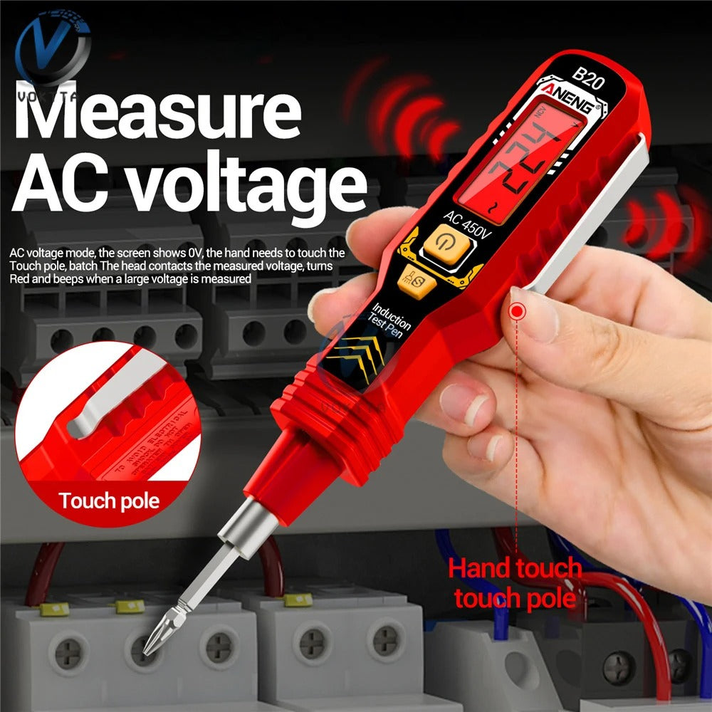 B20 Voltage Tester Pen AC/DC Electrical Induction Test Pencil Buzzer Alarm Voltage Detector Breakpoint Finder Diagnostic Tools