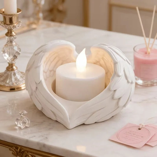 Angel Wing Candle Holder Home Decor Tabletop Display Suitable for Tea Lights Or Faux Candles